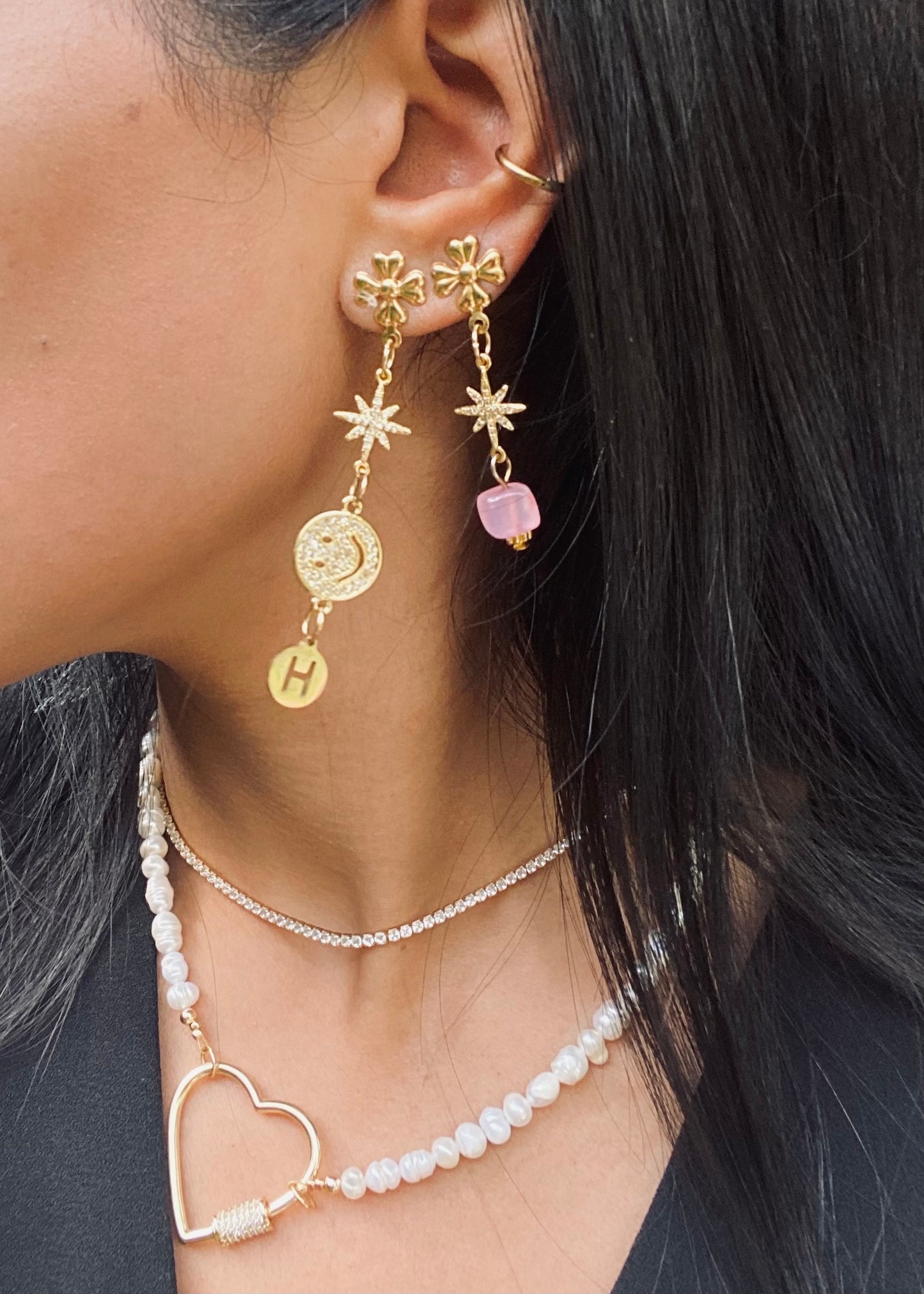 SPARK INITIAL EARRING