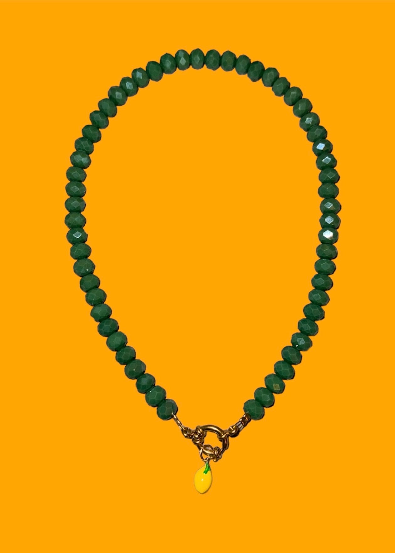 GREEN LEMON NECKLACE