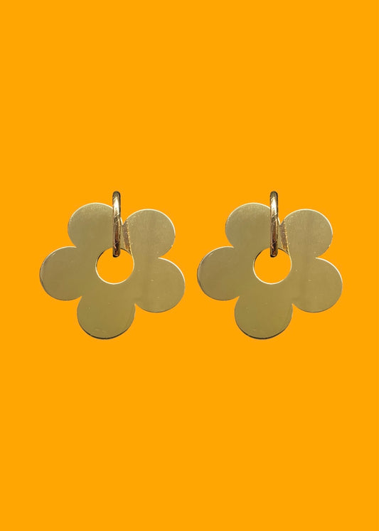 FLOWER COIN EARRING