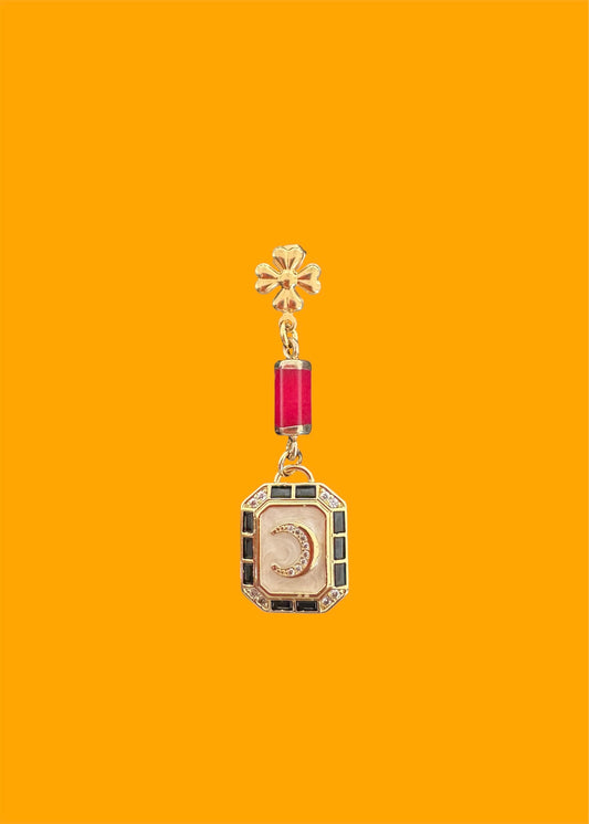 RED MOON EARRING