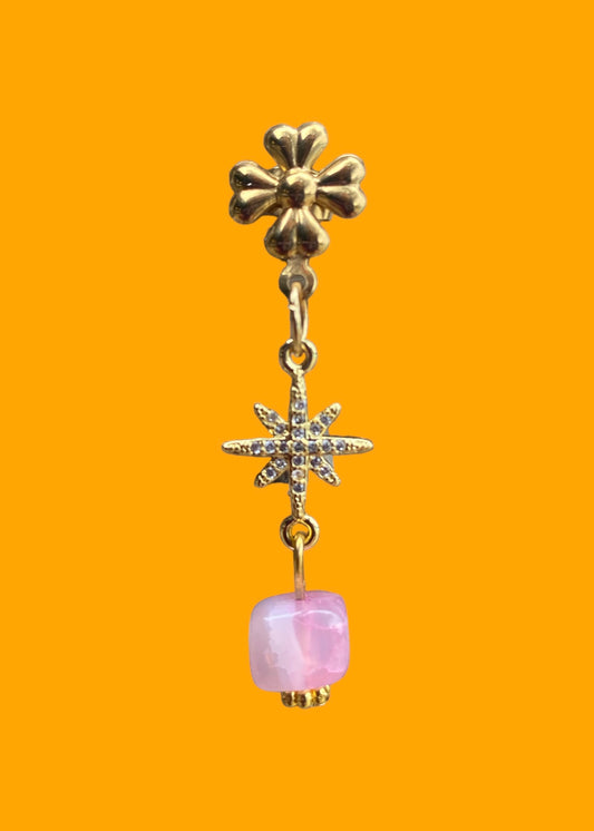 PINK ICECUBE EARRING