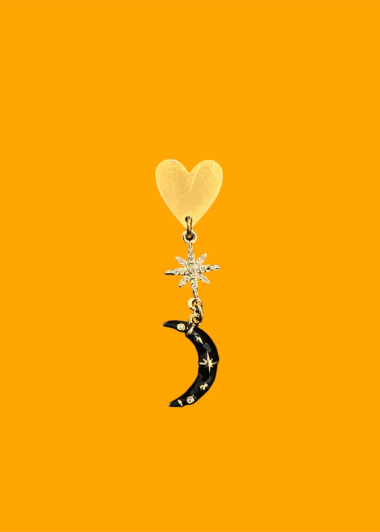 BLACK MOON EARRING